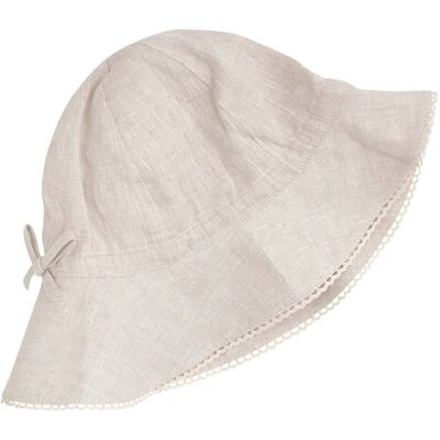 HUTTEliHUT solhatt i lin, Antique White (6-8 år) 6-8 år HUTTEliHUT solhatt i lin, Antique White (6-8 år) 6-8 år
