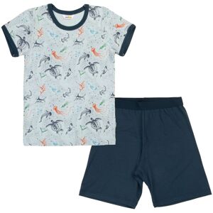 Joha Sea Animals kort pyjamas til barn i bambus, Blue (110) 110 Joha Sea Animals kort pyjamas til barn i bambus, Blue (110) 110