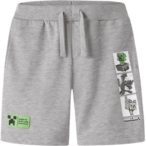 Name It Nkmmar Minecraft shorts til barn, Grey Melange (134) 134 Name It Nkmmar Minecraft shorts til barn, Grey Melange (134) 134