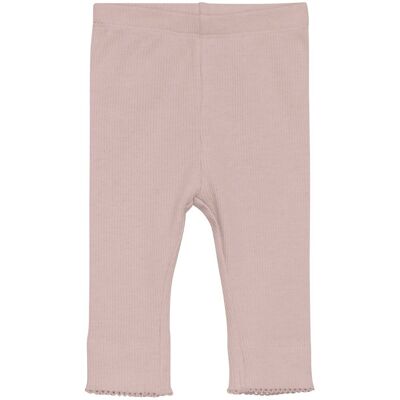 Fixoni Rib leggings til baby, Pale Mauve Melange (92) 92 Fixoni Rib leggings til baby, Pale Mauve Melange (92) 92