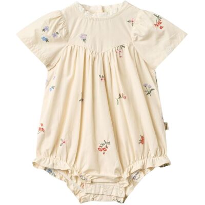Wheat Margit romper til baby, Ivory Embroidery Flowers (86) 86 Wheat Margit romper til baby, Ivory Embroidery Flowers (86) 86