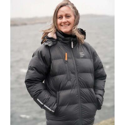 Kattnakken Sludd kort bobleregnjakke til voksen, Kattesvart (XL) XL Kattnakken Sludd kort bobleregnjakke til voksen, Kattesvart (XL) XL