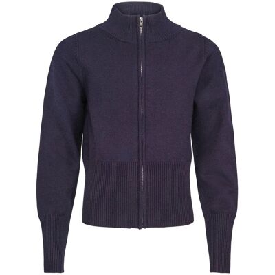 Vilje & Ve Vickey strikket zip-jakke til barn, Indigo navy (152) 152 Vilje & Ve Vickey strikket zip-jakke til barn, Indigo navy (152) 152
