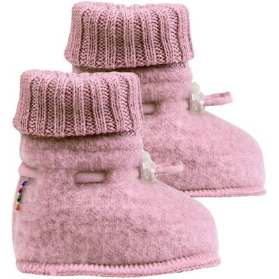 Joha ullfleece booties til baby, old rose (80) 80 Joha ullfleece booties til baby, old rose (80) 80