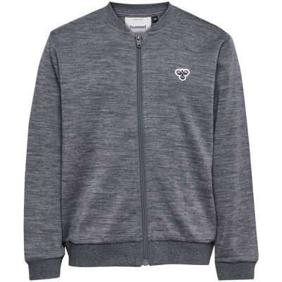 Hummel Hmljr zip-jakke i ull/bomull til barn, Dark Grey (158) 158 Hummel Hmljr zip-jakke i ull/bomull til barn, Dark Grey (158) 158