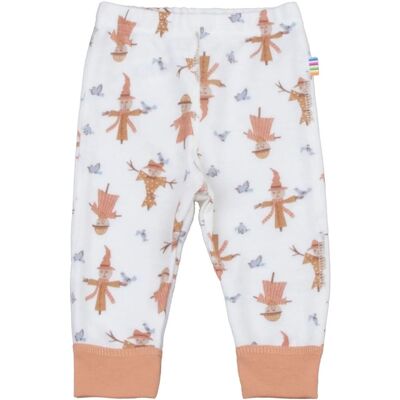 Joha Scarecrow leggings i ull/bambus, Off White/Peach (60) 60 Joha Scarecrow leggings i ull/bambus, Off White/Peach (60) 60