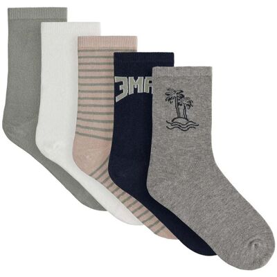 Name It Nkmvaks 5-pack sokker til barn, Grey Melange (37/39) 37/39 Name It Nkmvaks 5-pack sokker til barn, Grey Melange (37/39) 37/39