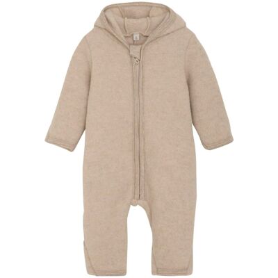 HUTTEliHUT Ullfleecedress med ører, Camel Melange (98) 98 HUTTEliHUT Ullfleecedress med ører, Camel Melange (98) 98