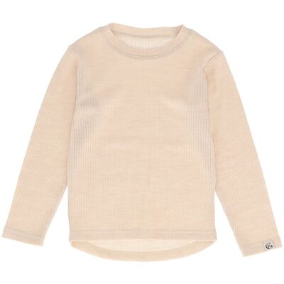 Gullkorn Chalk genser i ull/bambus til barn, Beige (116) 116 Gullkorn Chalk genser i ull/bambus til barn, Beige (116) 116
