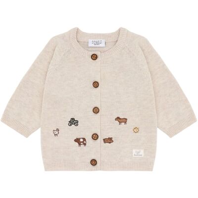 Hust&Claire Hust and Claire Hccall cardigan til baby, Whisper Melange (74) 74 Hust&Claire Hust and Claire Hccall cardigan til baby, Whisper Melange (74) 74