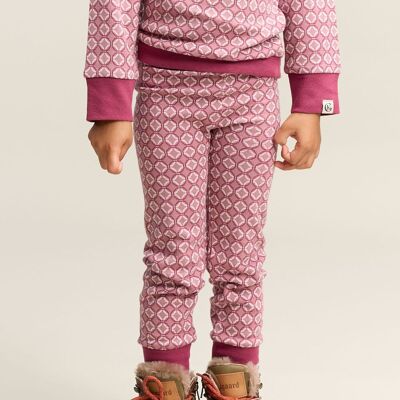 Gullkorn Axi Jacquard bukse i ull/bomull, Støvrosa (P) (134) 134 Gullkorn Axi Jacquard bukse i ull/bomull, Støvrosa (P) (134) 134