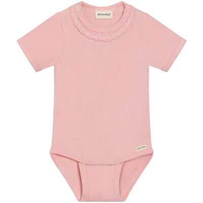 Minymo ribb kortermet body, Rosy Tough (92) 92 Minymo ribb kortermet body, Rosy Tough (92) 92