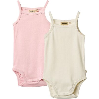 Wheat Ellen 2-pack ermeløs body, Ivory (74) 74 Wheat Ellen 2-pack ermeløs body, Ivory (74) 74