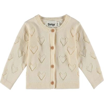 Dirkje cardigan til småbarn, Antique white (116) 116 Dirkje cardigan til småbarn, Antique white (116) 116