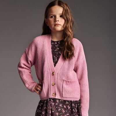 Creamie strikket cardigan til barn, Wild Rose (134/140) 134/140 Creamie strikket cardigan til barn, Wild Rose (134/140) 134/140