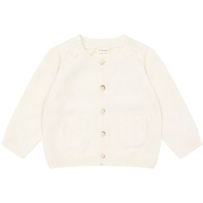 Fixoni cardigan til baby, Antique White (74) 74 Fixoni cardigan til baby, Antique White (74) 74