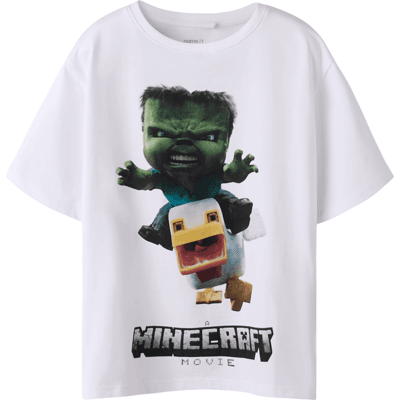 Name It Nkmnif Minecraft t-skjorte, Bright White (116) 116 Name It Nkmnif Minecraft t-skjorte, Bright White (116) 116