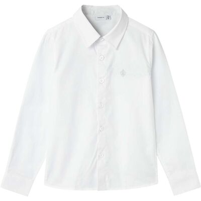 Name It Nmmeshirt skjorte til barn og ungdom, Bright White (110) 110 Name It Nmmeshirt skjorte til barn og ungdom, Bright White (110) 110