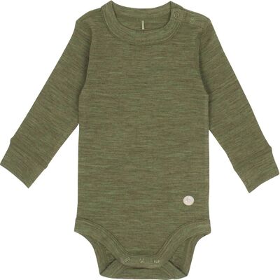 Lillelam ullbody til baby og småbarn, Oliven (62) 62 Lillelam ullbody til baby og småbarn, Oliven (62) 62