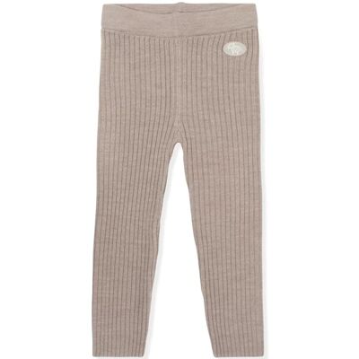 Lillelam ribbet ullbukse til barn, beige (98) 98 Lillelam ribbet ullbukse til barn, beige (98) 98