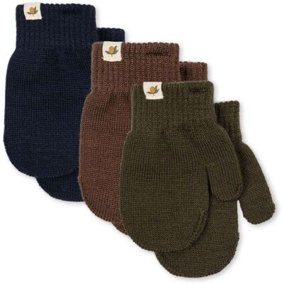 Konges Sløjd Filla 3-pack votter til baby, Forest Mix Konges Sløjd Filla 3-pack votter til baby, Forest Mix