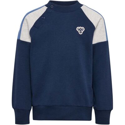 Hummel Block sweatshirt til småbarn, Dress Blue (92) 92 Hummel Block sweatshirt til småbarn, Dress Blue (92) 92