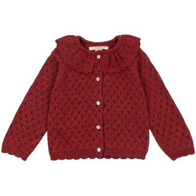 Konges Sløjd Holiday cardigan til barn, Red Dahlia (5-6 år) 5-6 år Konges Sløjd Holiday cardigan til barn, Red Dahlia (5-6 år) 5-6 år