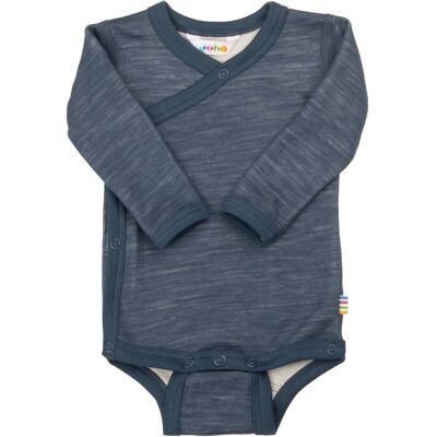 Joha Goose/Propeller omslagsbody i ull/bambus, Dark Denim (80) 80 Joha Goose/Propeller omslagsbody i ull/bambus, Dark Denim (80) 80