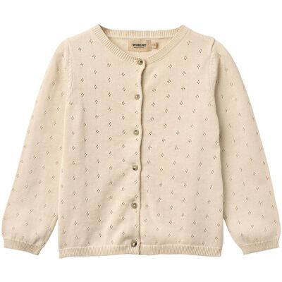 Wheat Maia cardigan til barn, Sandshell (122) 122 Wheat Maia cardigan til barn, Sandshell (122) 122