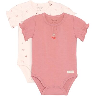 Fixoni 2-pack kortermet body, Dusty Rose (92) 92 Fixoni 2-pack kortermet body, Dusty Rose (92) 92