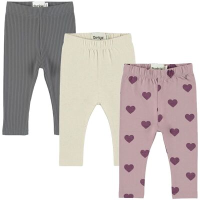 Dirkje 3-pack leggings til småbarn, Iron Gate (92) 92 Dirkje 3-pack leggings til småbarn, Iron Gate (92) 92