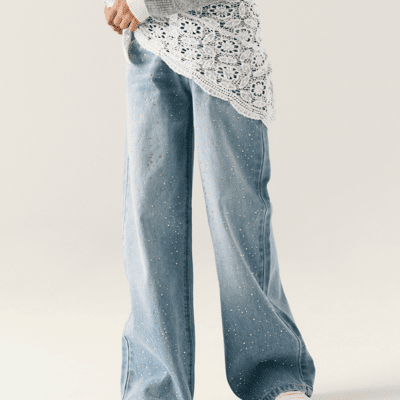 Name It Nkfbella wide jeans til barn, Light Blue Denim (134) 134 Name It Nkfbella wide jeans til barn, Light Blue Denim (134) 134