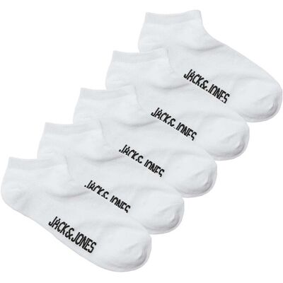 Jack and Jones Junior Dongo 5-pack ankelsokker, White (38/43) 38/43 Jack and Jones Junior Dongo 5-pack ankelsokker, White (38/43) 38/43