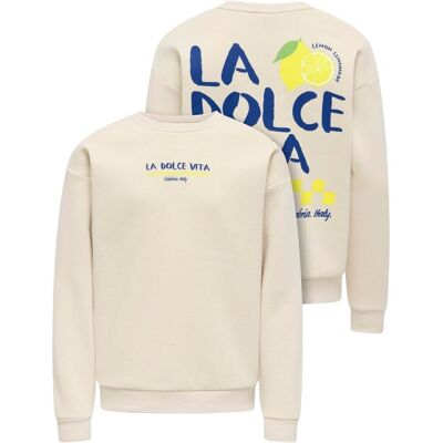 Kids Only Kogcanasta sweatshirt til barn, Oatmeal (146/152) 146/152 Kids Only Kogcanasta sweatshirt til barn, Oatmeal (146/152) 146/152