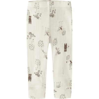 Name It Nbmwang leggings i ull til baby, Snow White/Forest (80) 80 Name It Nbmwang leggings i ull til baby, Snow White/Forest (80) 80