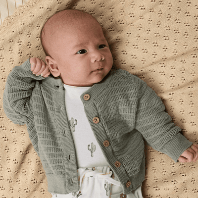 Lil' Atelier Nbmthunder cardigan til baby, Seagrass (86) 86 Lil' Atelier Nbmthunder cardigan til baby, Seagrass (86) 86