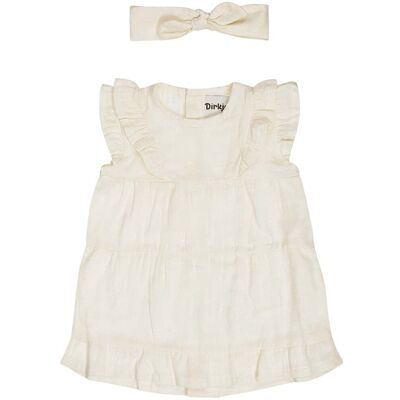 Dirkje 2-piece kjole-sett til småbarn, Off-white (98) 98 Dirkje 2-piece kjole-sett til småbarn, Off-white (98) 98