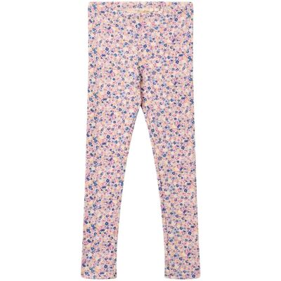Wheat Jules jersey leggings til barn, Pink Blue Flowers (110) 110 Wheat Jules jersey leggings til barn, Pink Blue Flowers (110) 110