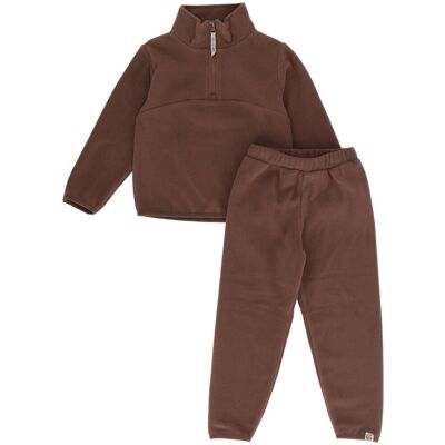 Gullkorn Berg fleece-sett til barn, Brun (128) 128 Gullkorn Berg fleece-sett til barn, Brun (128) 128