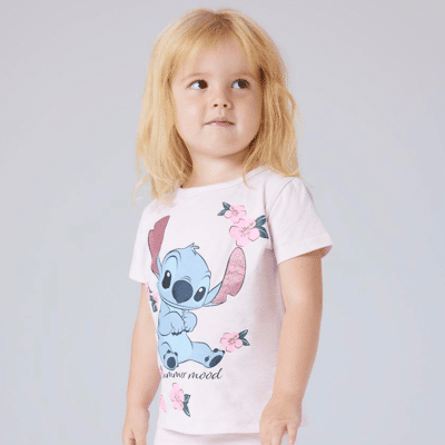 Name It Nmfann Stitch t-skjorte til småbarn, Cradle Pink (92) 92 Name It Nmfann Stitch t-skjorte til småbarn, Cradle Pink (92) 92