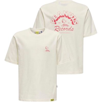 Only & Sons Osjpeanuts t-skjorte til barn, Egret (134/140) 134/140 Only & Sons Osjpeanuts t-skjorte til barn, Egret (134/140) 134/140