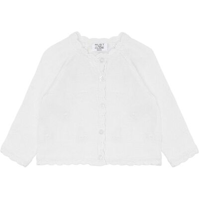 Hust&Claire Hust and Claire Hccilja cardigan til barn, White (86) 86 Hust&Claire Hust and Claire Hccilja cardigan til barn, White (86) 86
