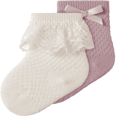 Name It Nbfwakma 2-pack sokker i ull/bomull, Violet Ice (62/68) 62/68 Name It Nbfwakma 2-pack sokker i ull/bomull, Violet Ice (62/68) 62/68