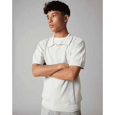 LMTD Nlmhavo kortermet poloskjorte, Antique White (158/164) 158/164 LMTD Nlmhavo kortermet poloskjorte, Antique White (158/164) 158/164