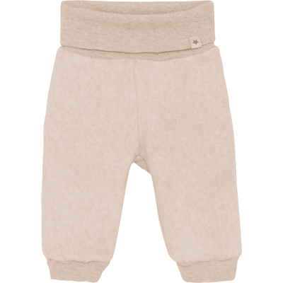 Huttelihut bukse i bomullsfleece, Camel Melange (68) 68 Huttelihut bukse i bomullsfleece, Camel Melange (68) 68