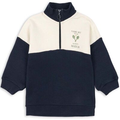 Konges Sløjd Loupy half-zip genser til barn, Total Eclipse (3 år) 3 år Konges Sløjd Loupy half-zip genser til barn, Total Eclipse (3 år) 3 år
