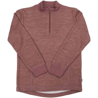 Joha genser m/ half-zip i ull til barn, Drk.Rose (170) 170 Joha genser m/ half-zip i ull til barn, Drk.Rose (170) 170