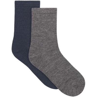 Name It Nkmwak 2-pack sokker i ull/bomull barn, Dark Grey (37/39) 37/39 Name It Nkmwak 2-pack sokker i ull/bomull barn, Dark Grey (37/39) 37/39