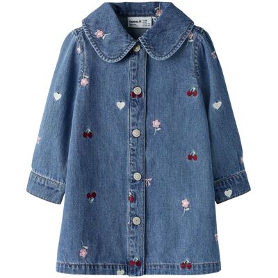 Name It Nmfemily denim kjole til småbarn, Medium Blue Denim (116) 116 Name It Nmfemily denim kjole til småbarn, Medium Blue Denim (116) 116
