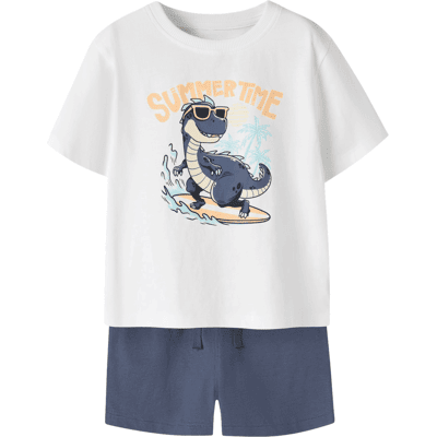 Name It Nmmvigor shorts-sett til småbarn, Bright White (104) 104 Name It Nmmvigor shorts-sett til småbarn, Bright White (104) 104